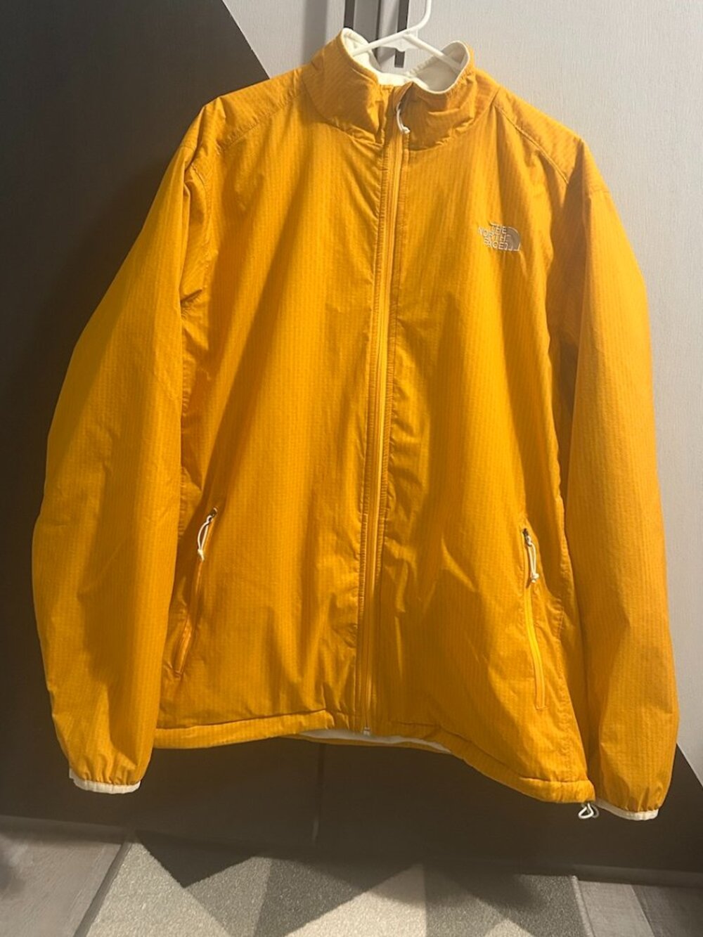 The North Face Yellow Coyote Tower Fleece-Lined Rain Jacket Men's XL